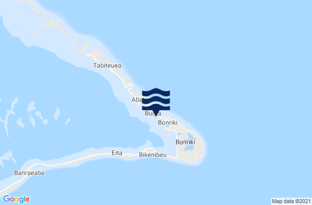Mappa delle maree di Buota Village, Kiribati