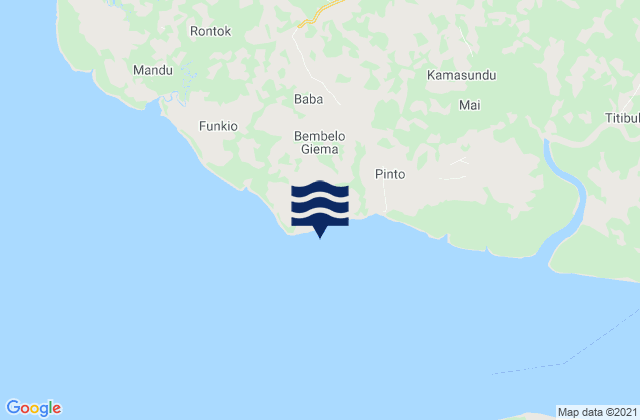 Mappa delle maree di Buoy Point Sherbro River, Sierra Leone