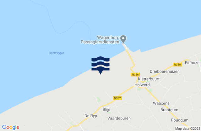 Mappa delle maree di Burdaard, Netherlands