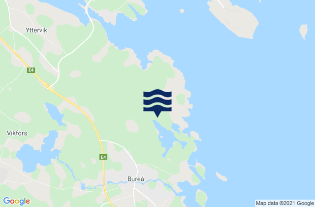 Mappa delle maree di Bureå, Sweden