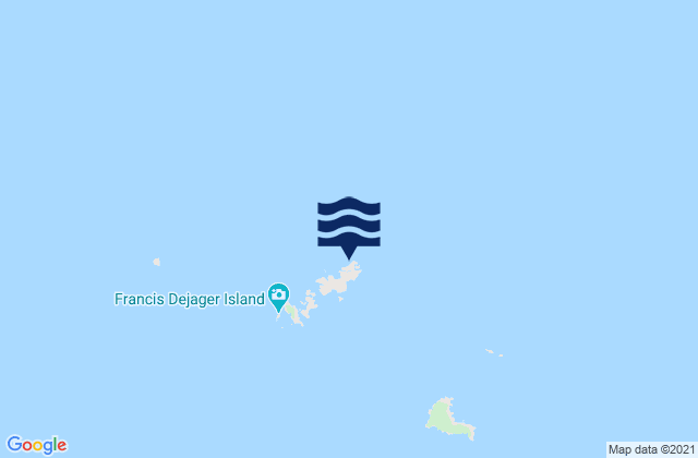 Mappa delle maree di Burgess Island (Pokohinu), New Zealand