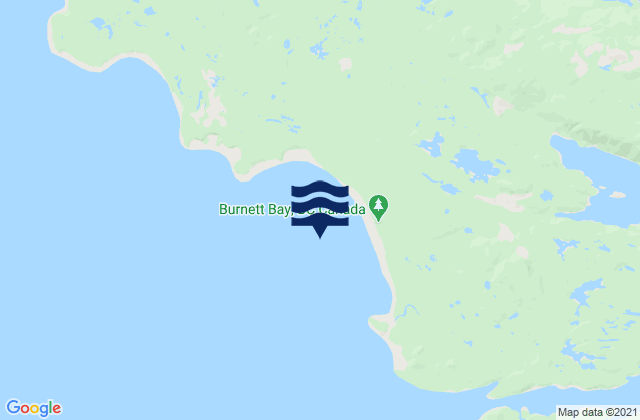 Mappa delle maree di Burnett Bay, Canada