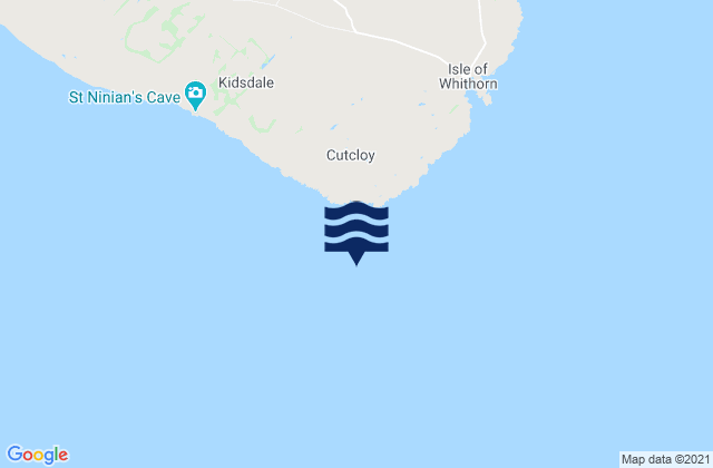 Mappa delle maree di Burrow Head, United Kingdom