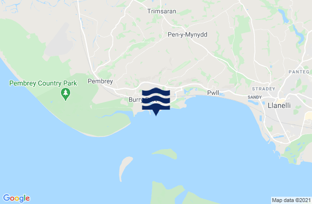Mappa delle maree di Burry Port Beach, United Kingdom