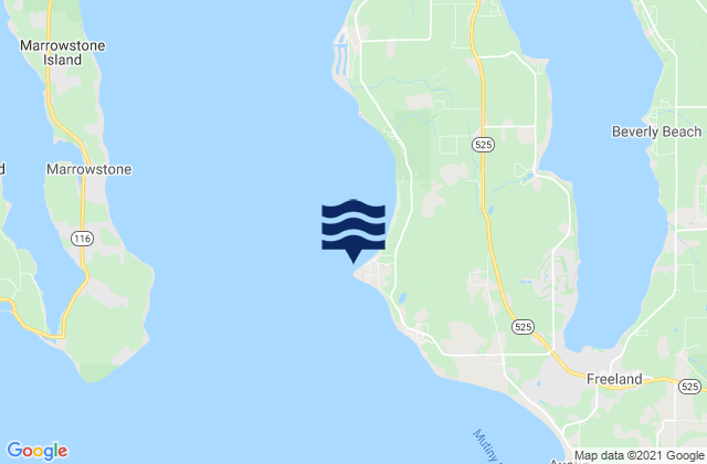Mappa delle maree di Bush Point (Whidbey Island), United States