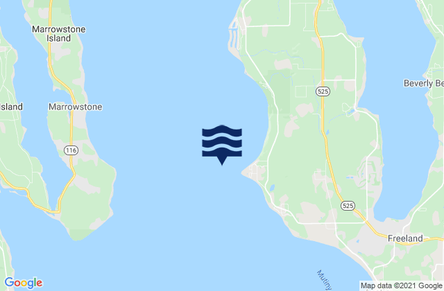 Mappa delle maree di Bush Point Light 0.5 mile NW of, United States
