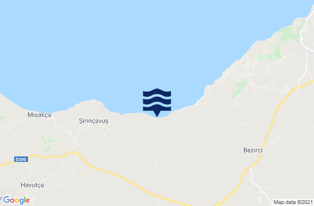 Mappa delle maree di Buğdaylı, Turkey