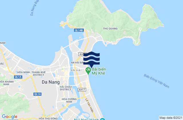 Mappa delle maree di Bãi Tắm Mỹ Khê, Vietnam