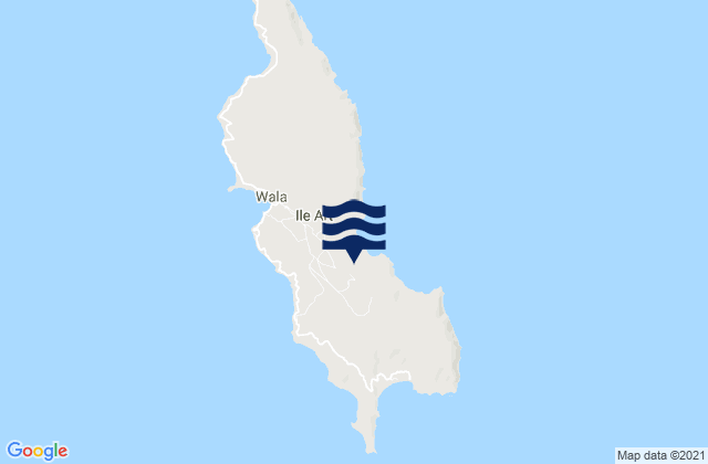 Mappa delle maree di Bélep, New Caledonia