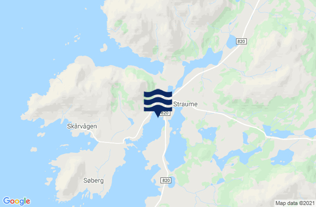 Mappa delle maree di Bø, Norway
