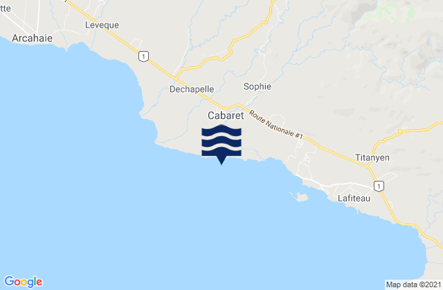 Mappa delle maree di Cabaret, Haiti