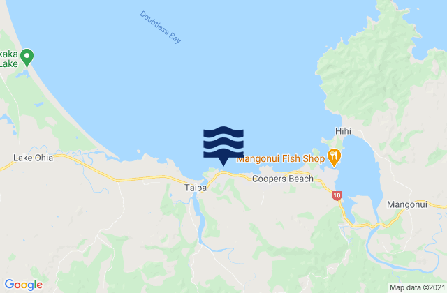 Mappa delle maree di Cable Bay, New Zealand