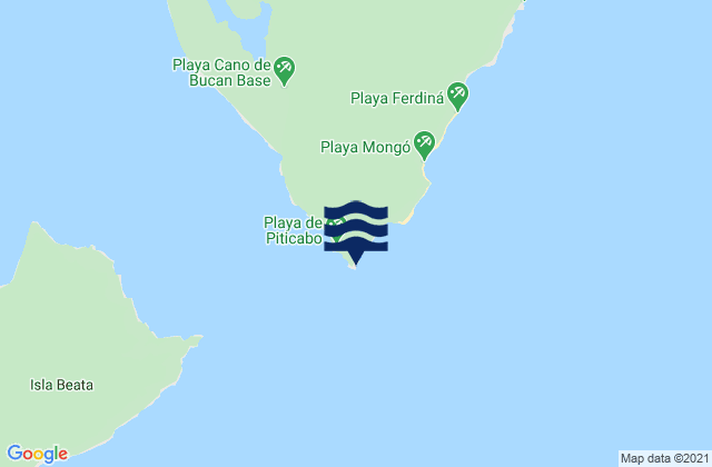 Mappa delle maree di Cabo Beata, Dominican Republic