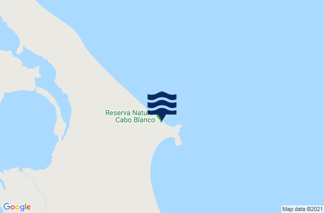 Mappa delle maree di Cabo Blanco, Argentina