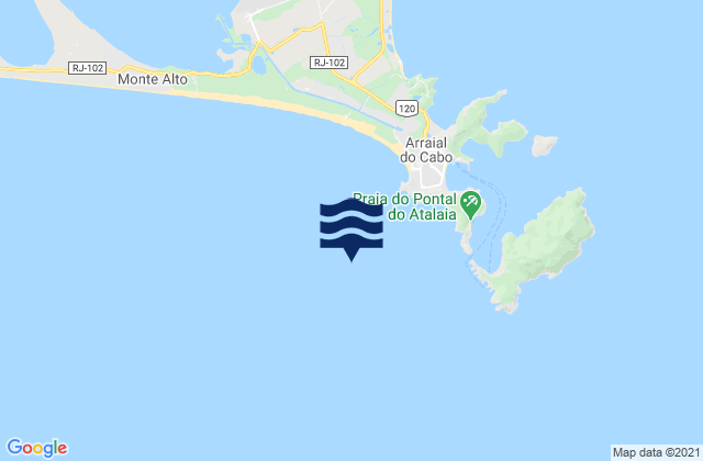 Mappa delle maree di Cabo Frio, Brazil
