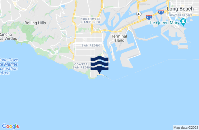 Mappa delle maree di Cabrillo Beach, United States