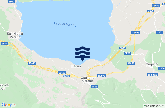 Mappa delle maree di Cagnano Varano, Italy