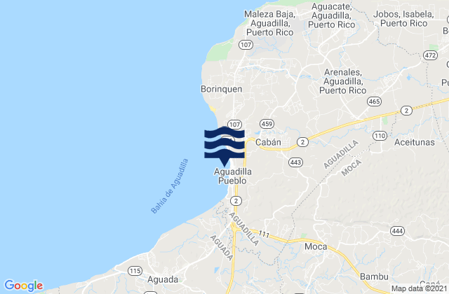 Mappa delle maree di Caimital Alto Barrio, Puerto Rico