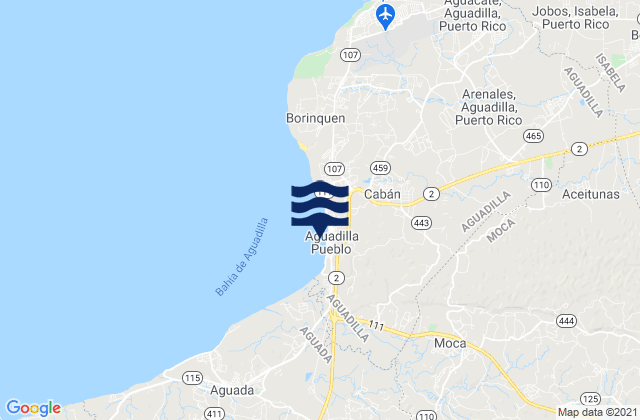 Mappa delle maree di Caimital Bajo Barrio, Puerto Rico