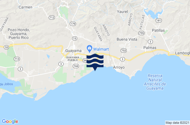 Mappa delle maree di Caimital Barrio, Puerto Rico