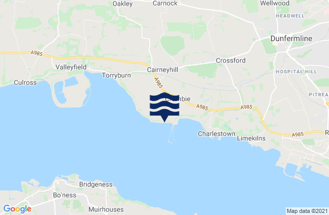 Mappa delle maree di Cairneyhill, United Kingdom