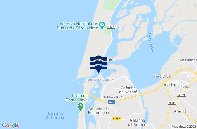 Mappa delle maree di Cais Comercial, Portugal