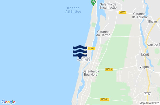 Mappa delle maree di Cais da Pedra, Portugal