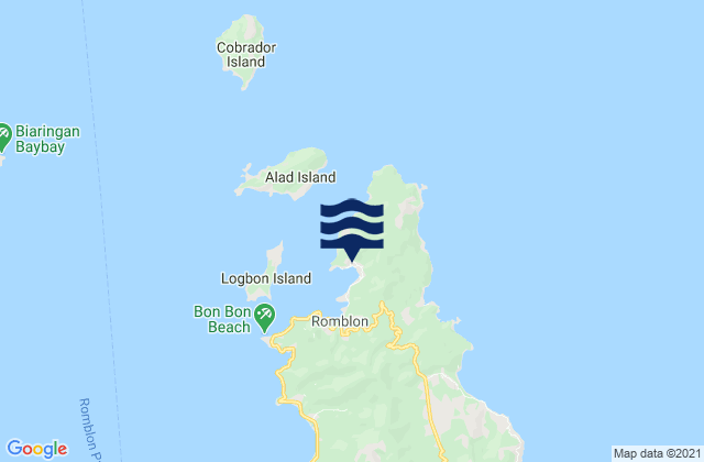 Mappa delle maree di Cajimos, Philippines