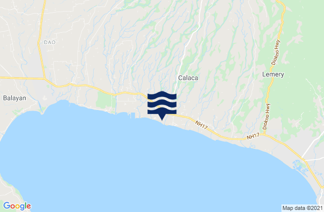 Mappa delle maree di Calaca, Philippines