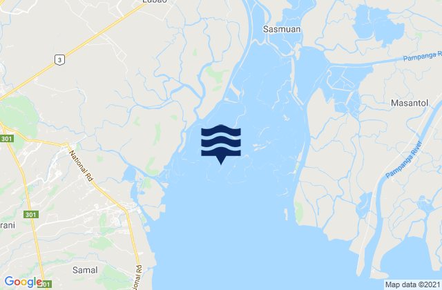 Mappa delle maree di Calangain, Philippines