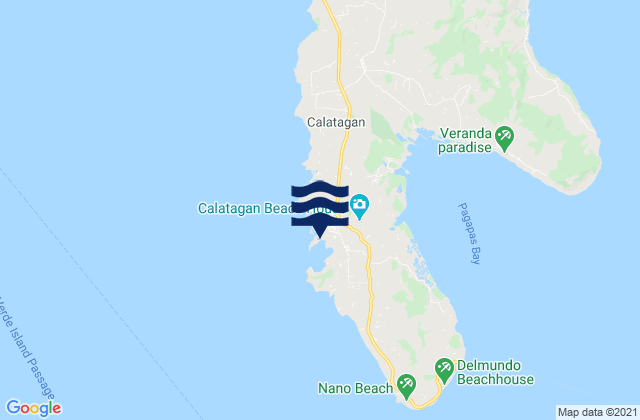 Mappa delle maree di Calatagan, Philippines