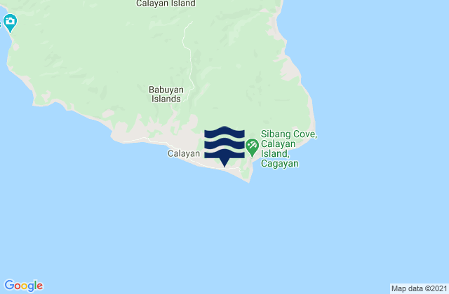 Mappa delle maree di Calayan Island, Philippines