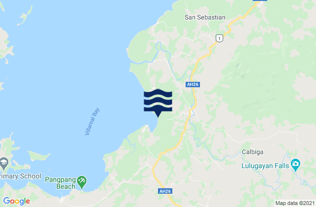 Mappa delle maree di Calbiga, Philippines