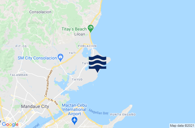 Mappa delle maree di Calero, Philippines