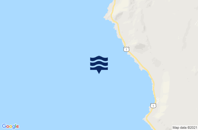 Mappa delle maree di Caleta Lobos, Chile
