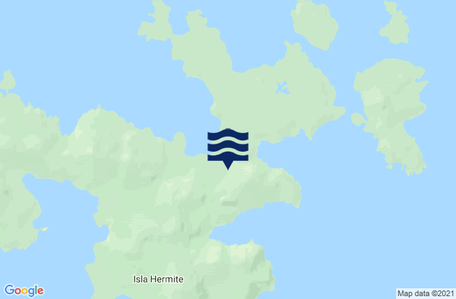 Mappa delle maree di Caleta Saint Martin Isla Hermite, Argentina