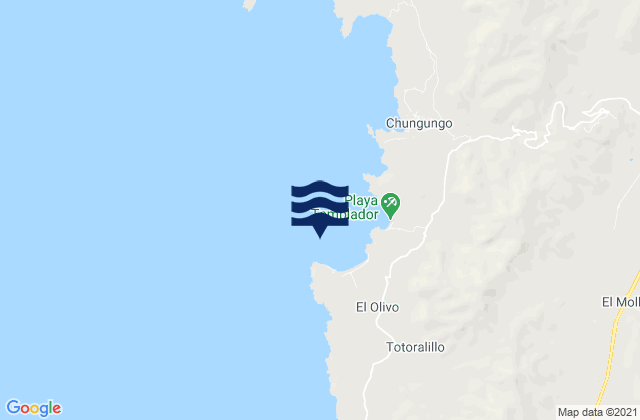 Mappa delle maree di Caleta Totoralillo, Chile
