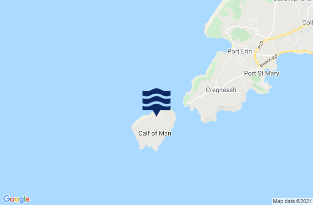 Mappa delle maree di Calf of Man, Isle of Man