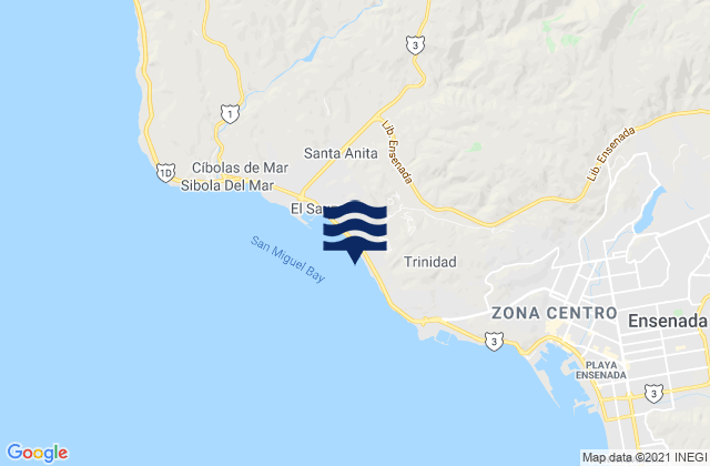 Mappa delle maree di California Trailer Park, Mexico