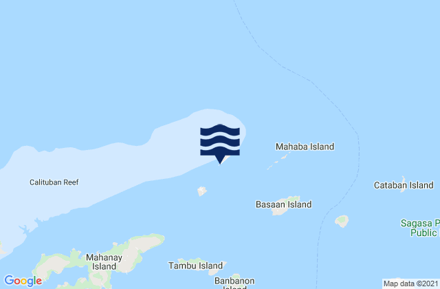 Mappa delle maree di Calituban, Philippines