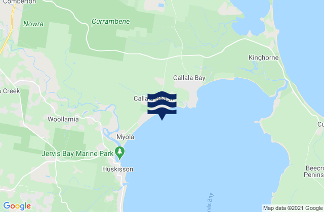 Mappa delle maree di Callala Beach, Australia
