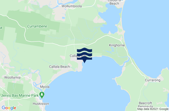 Mappa delle maree di Callala, Australia
