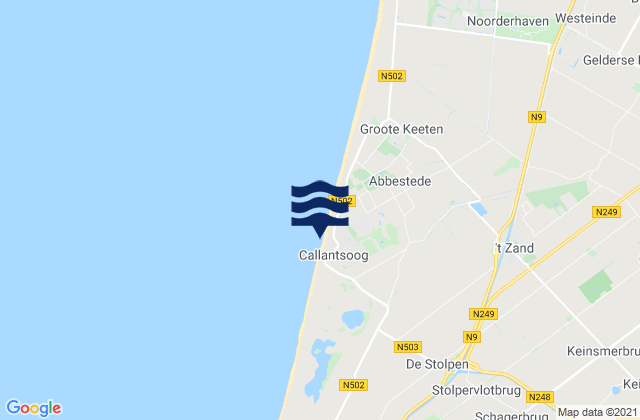 Mappa delle maree di Callantsoog, Netherlands