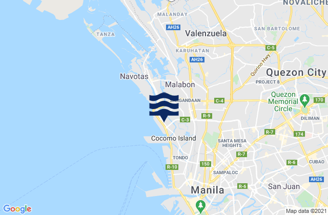 Mappa delle maree di Caloocan City, Philippines