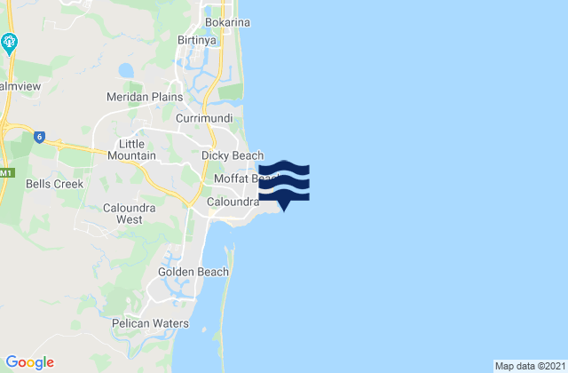 Mappa delle maree di Caloundra Head, Australia