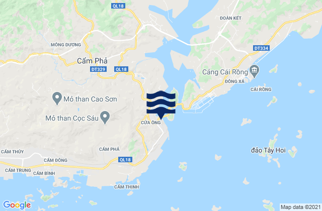 Mappa delle maree di Cam Pha, Vietnam