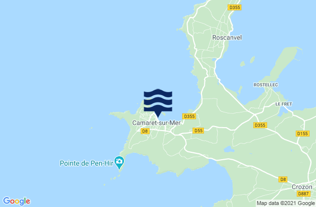 Mappa delle maree di Camaret-sur-Mer, France