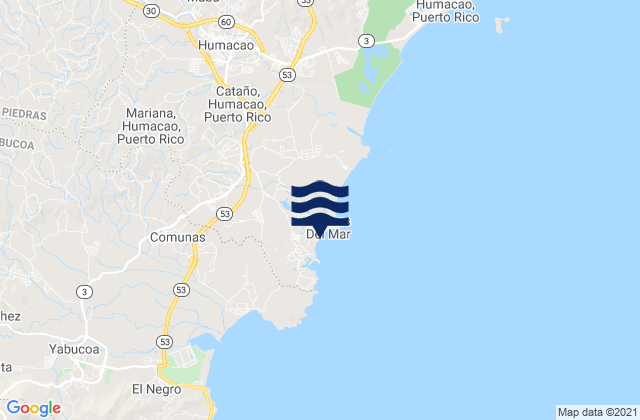 Mappa delle maree di Candelero Abajo Barrio, Puerto Rico