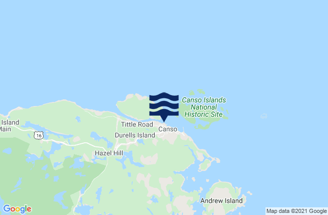 Mappa delle maree di Canso Harbour, Canada