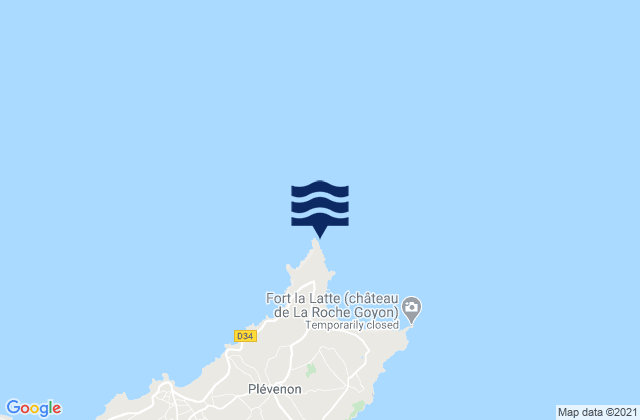Mappa delle maree di Cap Fréhel, France